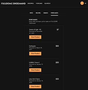 Purchases page